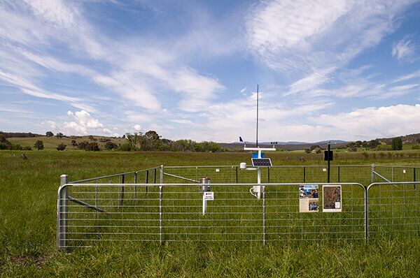 Exclusion fencing has been installed to protect the instrumentation from livestock and wildlife.