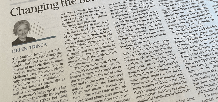 Changing the nation’s rivers for sustainable agriculture