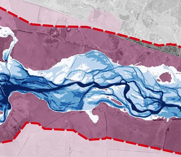 Hydrological modelling from a section of the Molonglo River Floodplain used to inform the rehabilitation design process.