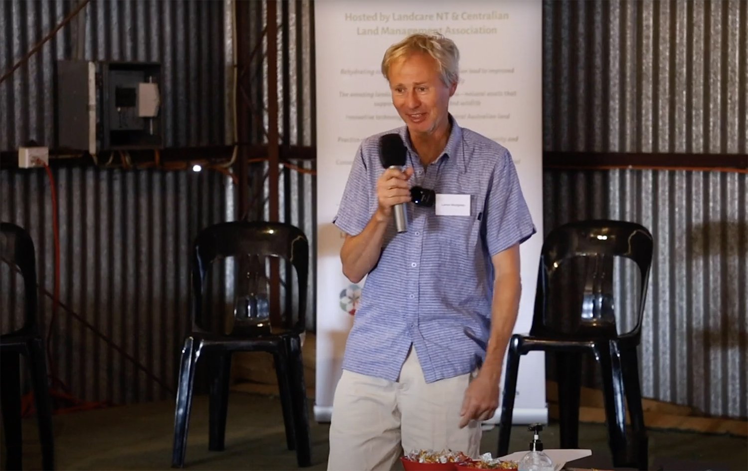  Lance Mudgway presenting at Aileron, NT 
