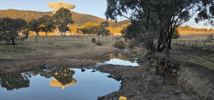 Works underway at Canberra Deep Space Communications Complex