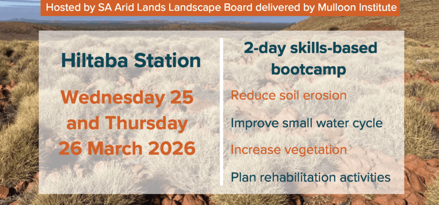 Landscape Rehydration Bootcamp – Hiltaba Station, SA